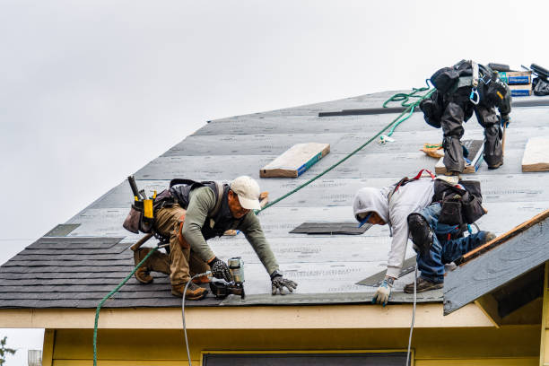 Professional Roofing technician working in Montvale, NJ